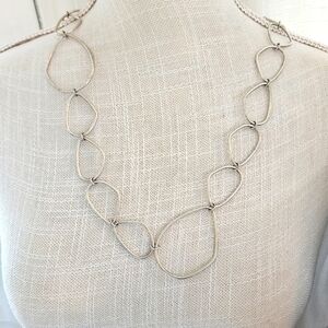 Vintage Silver Geometric Shaped Necklace